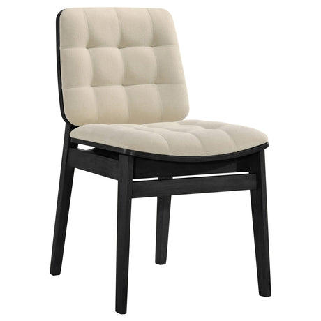 Redbridge Cream/Black Velvet Upholstered Side Chair (Set of 2) by Coaster at Eve Furniture