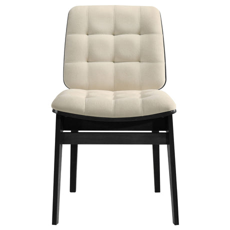 Redbridge Cream/Black Velvet Upholstered Side Chair (Set of 2) by Coaster at Eve Furniture