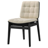 Redbridge Cream/Black Velvet Upholstered Side Chair (Set of 2) by Coaster at Eve Furniture