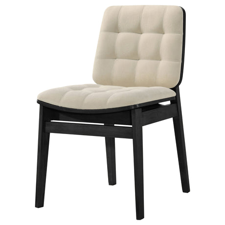 Redbridge Cream/Black Velvet Upholstered Side Chair (Set of 2) by Coaster at Eve Furniture