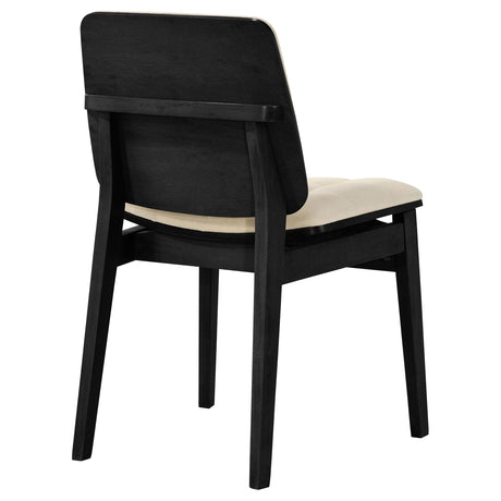 Redbridge Cream/Black Velvet Upholstered Side Chair (Set of 2) by Coaster at Eve Furniture