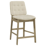 Redbridge Cream/Natural Oak Velvet Upholstered Counter Chair (Set of 2) by Coaster at Eve Furniture