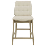 Redbridge Cream/Natural Oak Velvet Upholstered Counter Chair (Set of 2) by Coaster at Eve Furniture