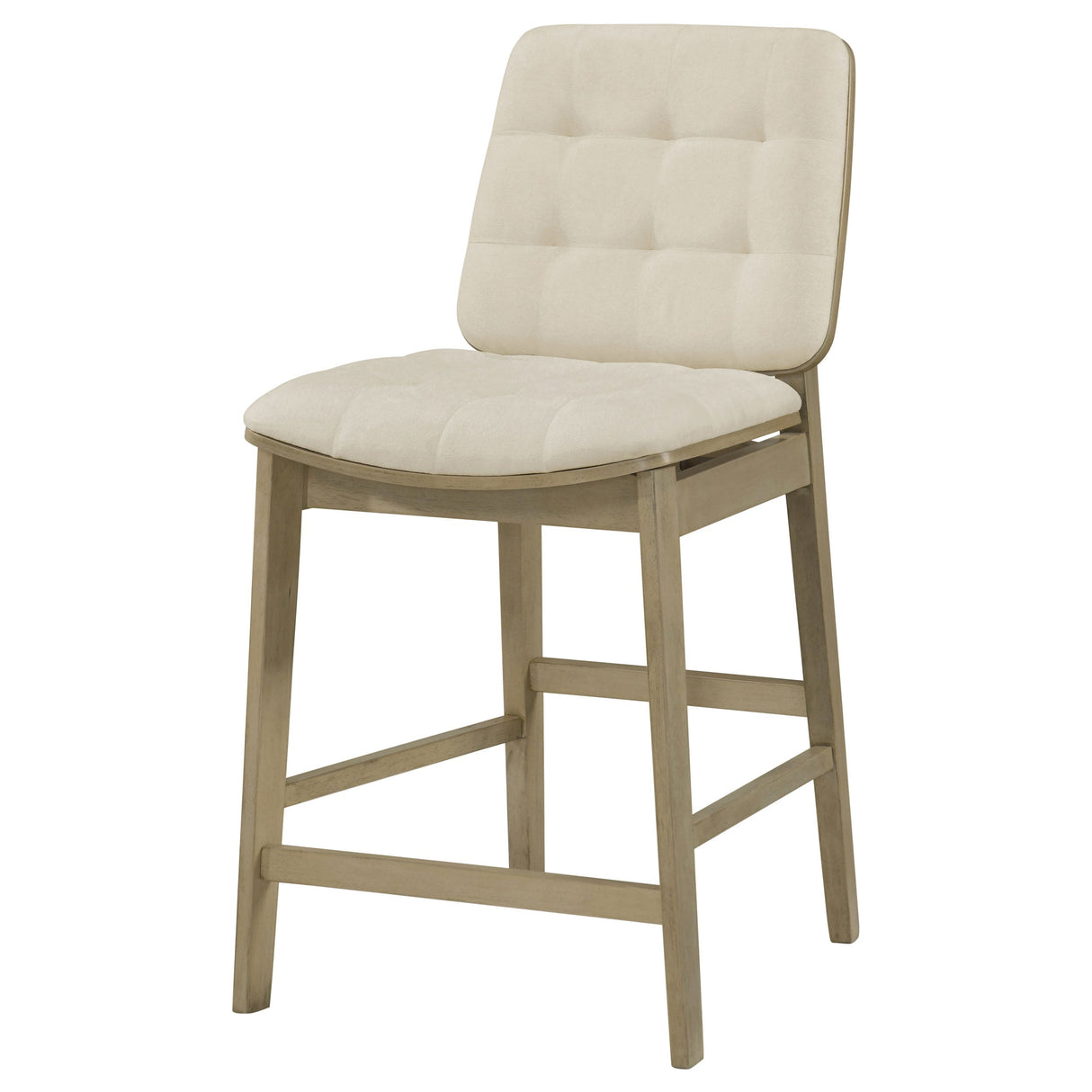 Redbridge Cream/Natural Oak Velvet Upholstered Counter Chair (Set of 2) by Coaster at Eve Furniture
