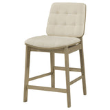 Redbridge Cream/Natural Oak Velvet Upholstered Counter Chair (Set of 2) by Coaster at Eve Furniture