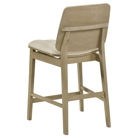 Redbridge Cream/Natural Oak Velvet Upholstered Counter Chair (Set of 2) by Coaster at Eve Furniture