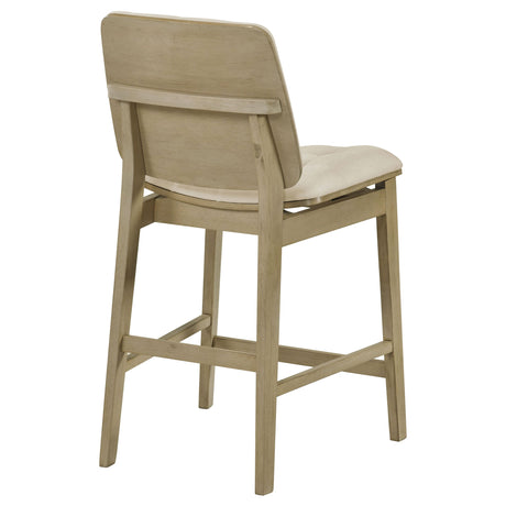 Redbridge Cream/Natural Oak Velvet Upholstered Counter Chair (Set of 2) by Coaster at Eve Furniture
