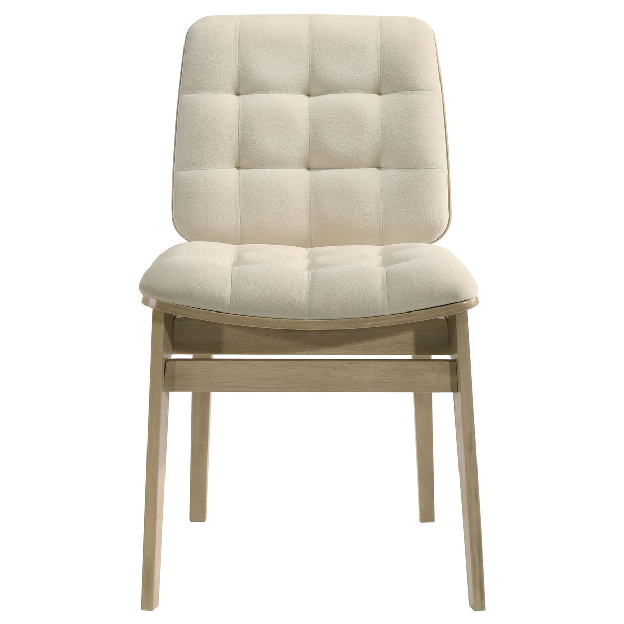 Redbridge Cream/Natural Oak Velvet Upholstered Side Chair (Set of 2) by Coaster at Eve Furniture