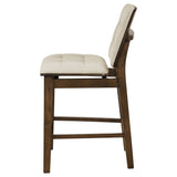 Redbridge Cream/Walnut Velvet Upholstered Counter Chair (Set of 2) by Coaster at Eve Furniture