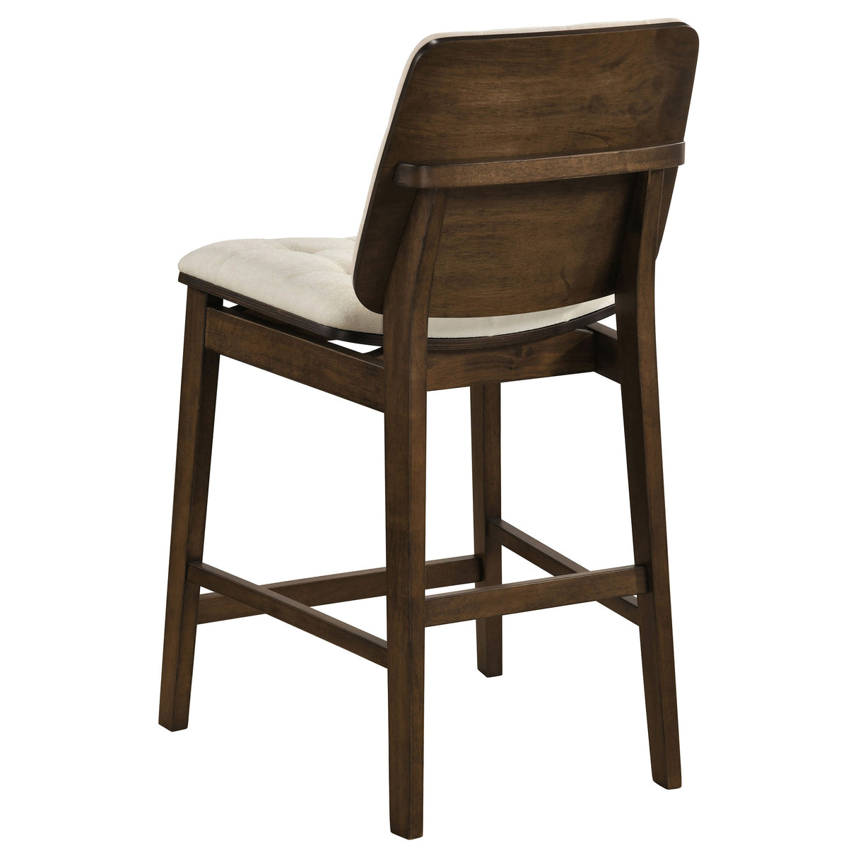 Redbridge Cream/Walnut Velvet Upholstered Counter Chair (Set of 2) by Coaster at Eve Furniture