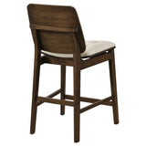 Redbridge Cream/Walnut Velvet Upholstered Counter Chair (Set of 2) by Coaster at Eve Furniture