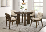 Redbridge Cream/Walnut Velvet Upholstered Side Chair (Set of 2) by Coaster at Eve Furniture