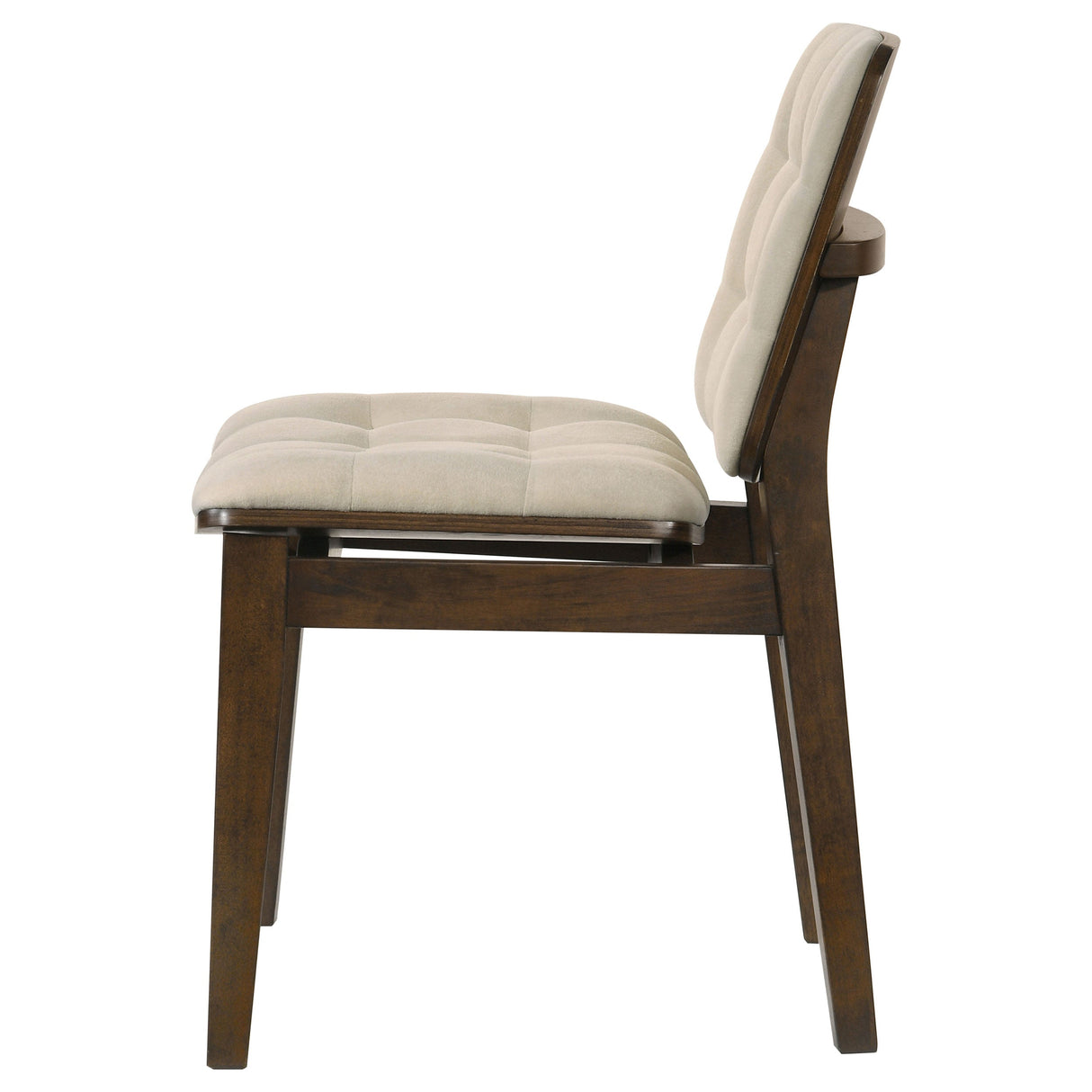 Redbridge Cream/Walnut Velvet Upholstered Side Chair (Set of 2) by Coaster at Eve Furniture