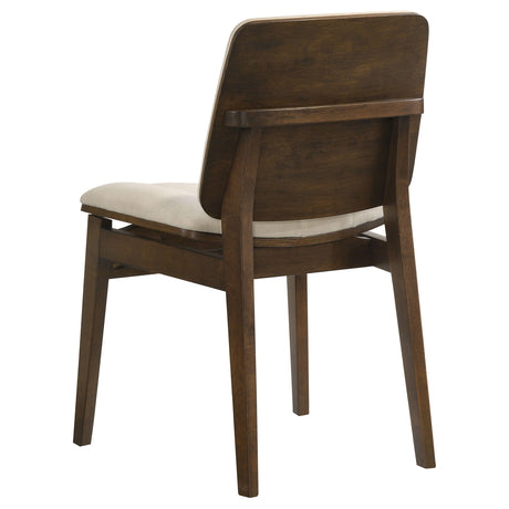 Redbridge Cream/Walnut Velvet Upholstered Side Chair (Set of 2) by Coaster at Eve Furniture