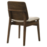 Redbridge Cream/Walnut Velvet Upholstered Side Chair (Set of 2) by Coaster at Eve Furniture