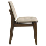Redbridge Cream/Walnut Velvet Upholstered Side Chair (Set of 2) by Coaster at Eve Furniture