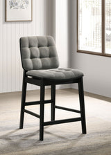 Redbridge Grey/Black Velvet Upholstered Counter Chair (Set of 2) by Coaster at Eve Furniture