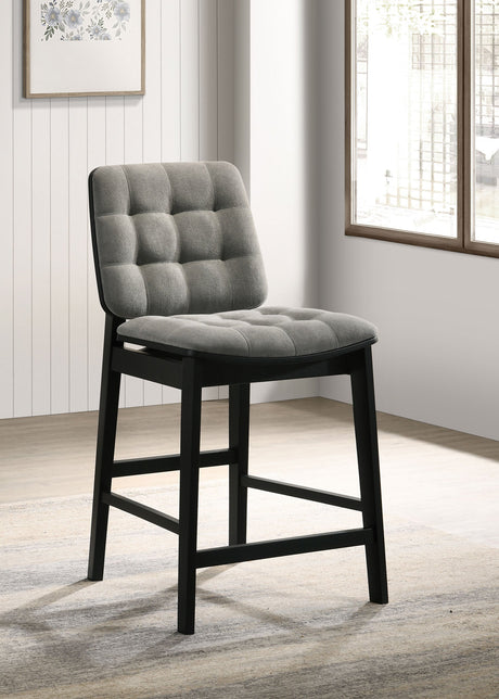 Redbridge Grey/Black Velvet Upholstered Counter Chair (Set of 2) by Coaster at Eve Furniture