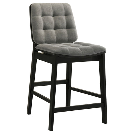 Redbridge Grey/Black Velvet Upholstered Counter Chair (Set of 2) by Coaster at Eve Furniture