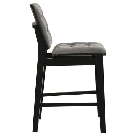 Redbridge Grey/Black Velvet Upholstered Counter Chair (Set of 2) by Coaster at Eve Furniture