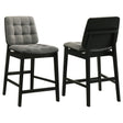 Redbridge Grey/Black Velvet Upholstered Counter Chair (Set of 2) by Coaster at Eve Furniture