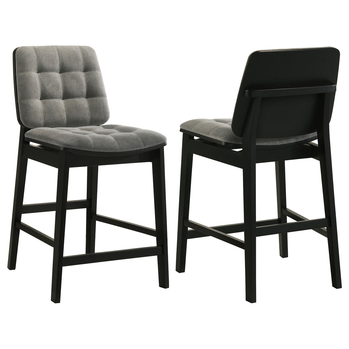 Redbridge Grey/Black Velvet Upholstered Counter Chair (Set of 2) by Coaster at Eve Furniture