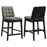 Redbridge Grey/Black Velvet Upholstered Counter Chair (Set of 2) by Coaster at Eve Furniture