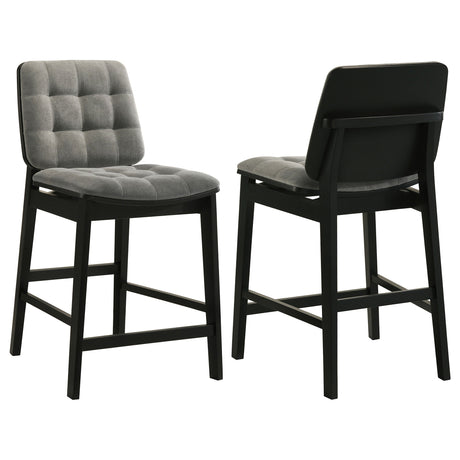Redbridge Grey/Black Velvet Upholstered Counter Chair (Set of 2) by Coaster at Eve Furniture