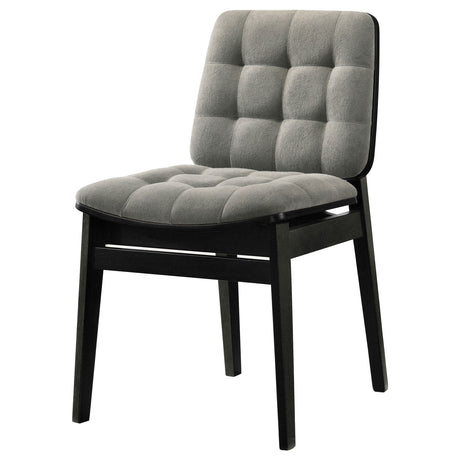 Redbridge Grey/Black Velvet Upholstered Side Chair (Set of 2) by Coaster at Eve Furniture