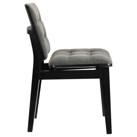 Redbridge Grey/Black Velvet Upholstered Side Chair (Set of 2) by Coaster at Eve Furniture