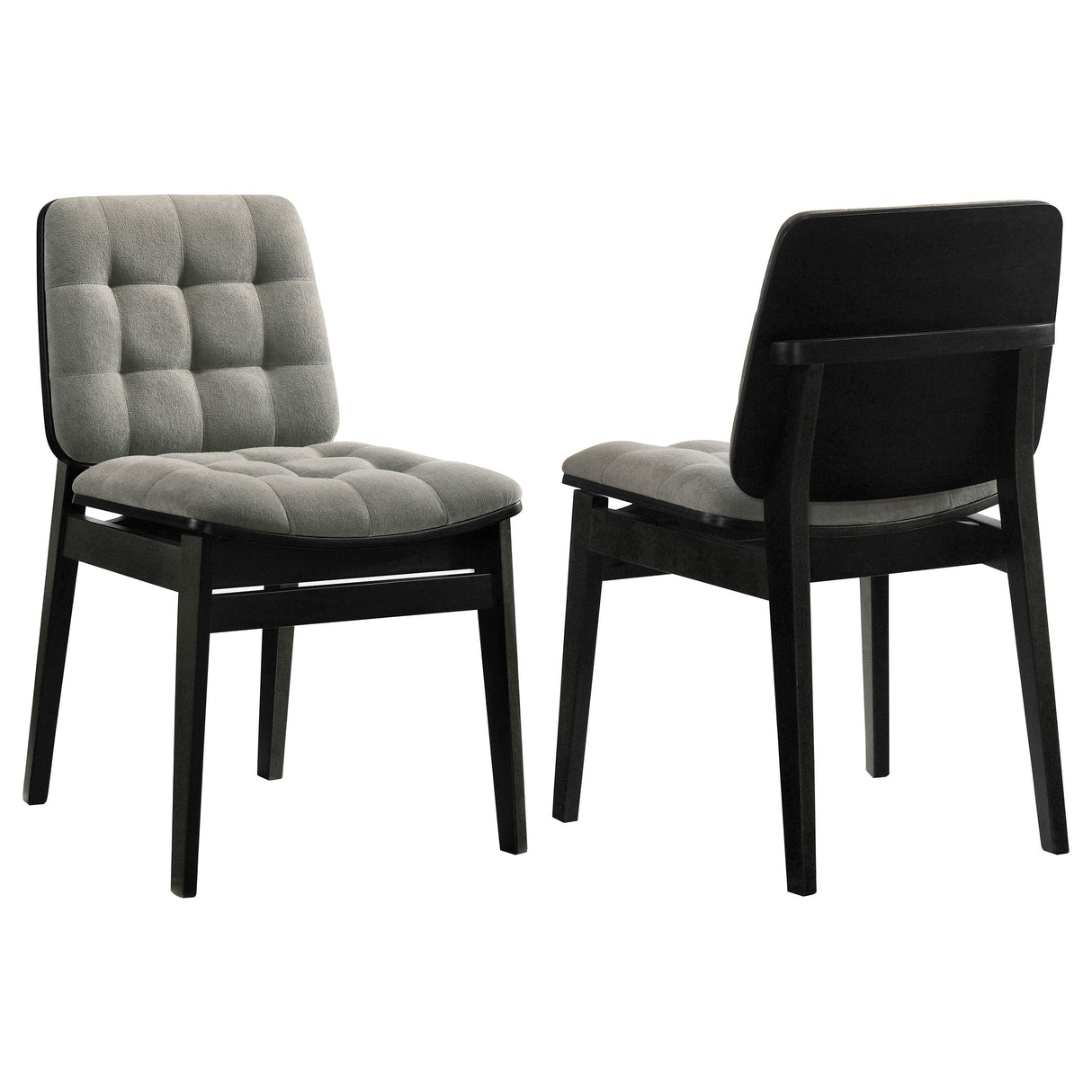 Redbridge Grey/Black Velvet Upholstered Side Chair (Set of 2) by Coaster at Eve Furniture