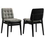 Redbridge Grey/Black Velvet Upholstered Side Chair (Set of 2) by Coaster at Eve Furniture