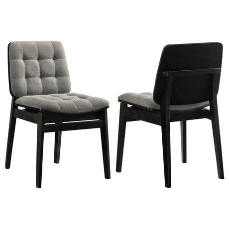 Redbridge Grey/Black Velvet Upholstered Side Chair (Set of 2) by Coaster at Eve Furniture