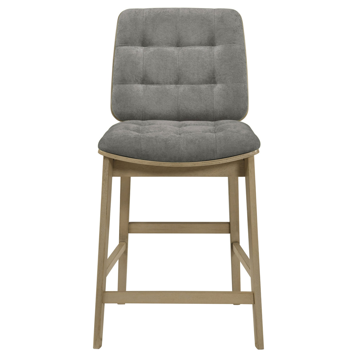Redbridge Grey/Natural Oak Velvet Upholstered Counter Chair (Set of 2) by Coaster at Eve Furniture