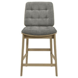 Redbridge Grey/Natural Oak Velvet Upholstered Counter Chair (Set of 2) by Coaster at Eve Furniture