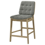 Redbridge Grey/Natural Oak Velvet Upholstered Counter Chair (Set of 2) by Coaster at Eve Furniture