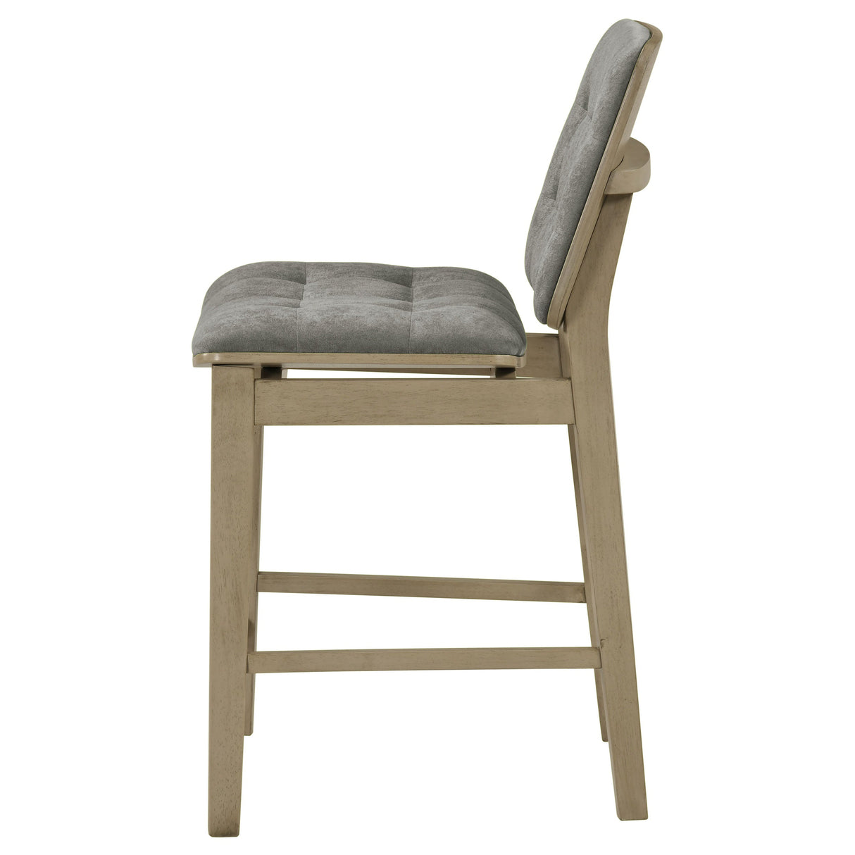 Redbridge Grey/Natural Oak Velvet Upholstered Counter Chair (Set of 2) by Coaster at Eve Furniture