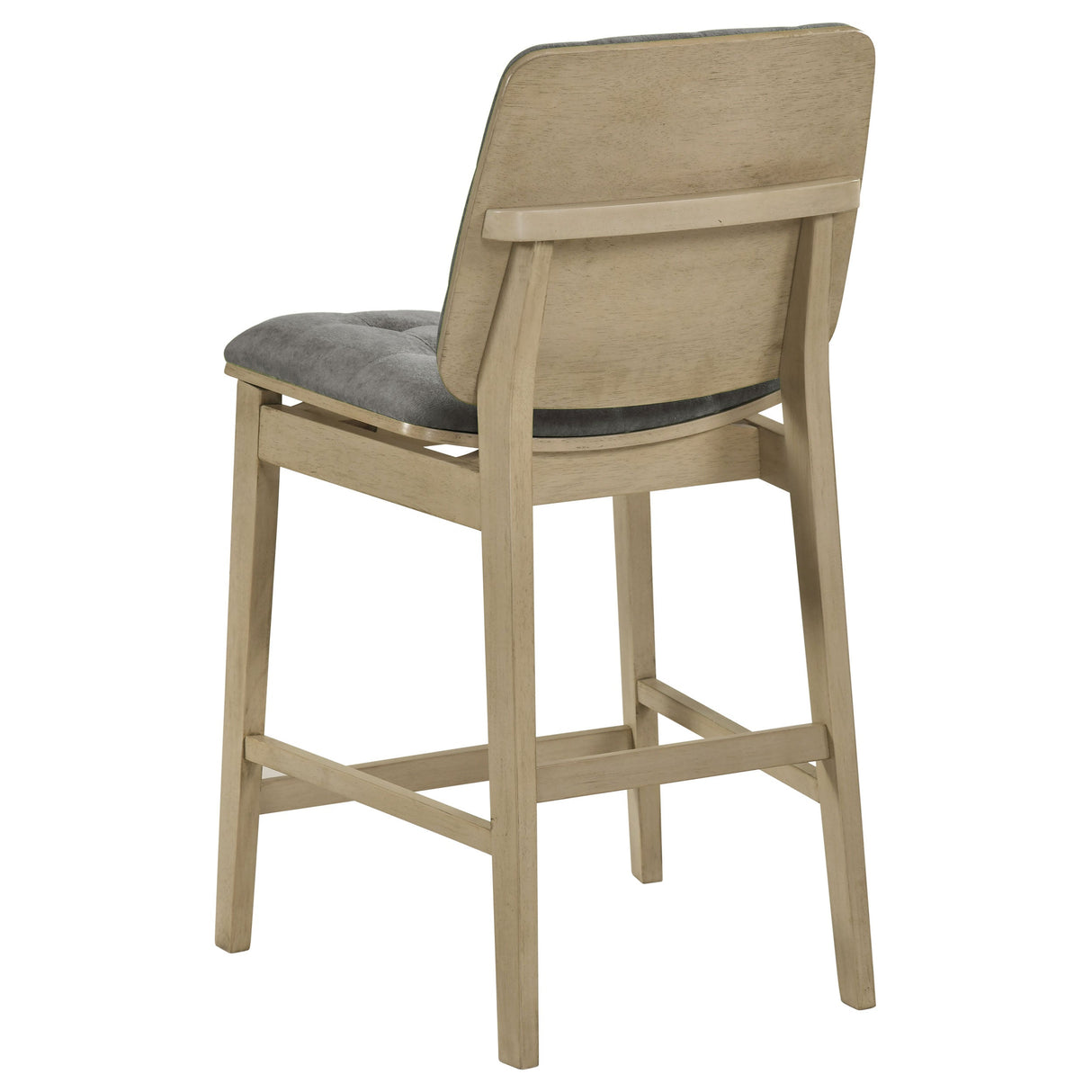 Redbridge Grey/Natural Oak Velvet Upholstered Counter Chair (Set of 2) by Coaster at Eve Furniture