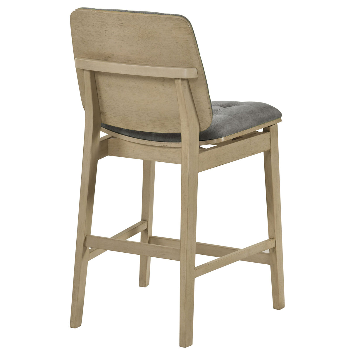 Redbridge Grey/Natural Oak Velvet Upholstered Counter Chair (Set of 2) by Coaster at Eve Furniture