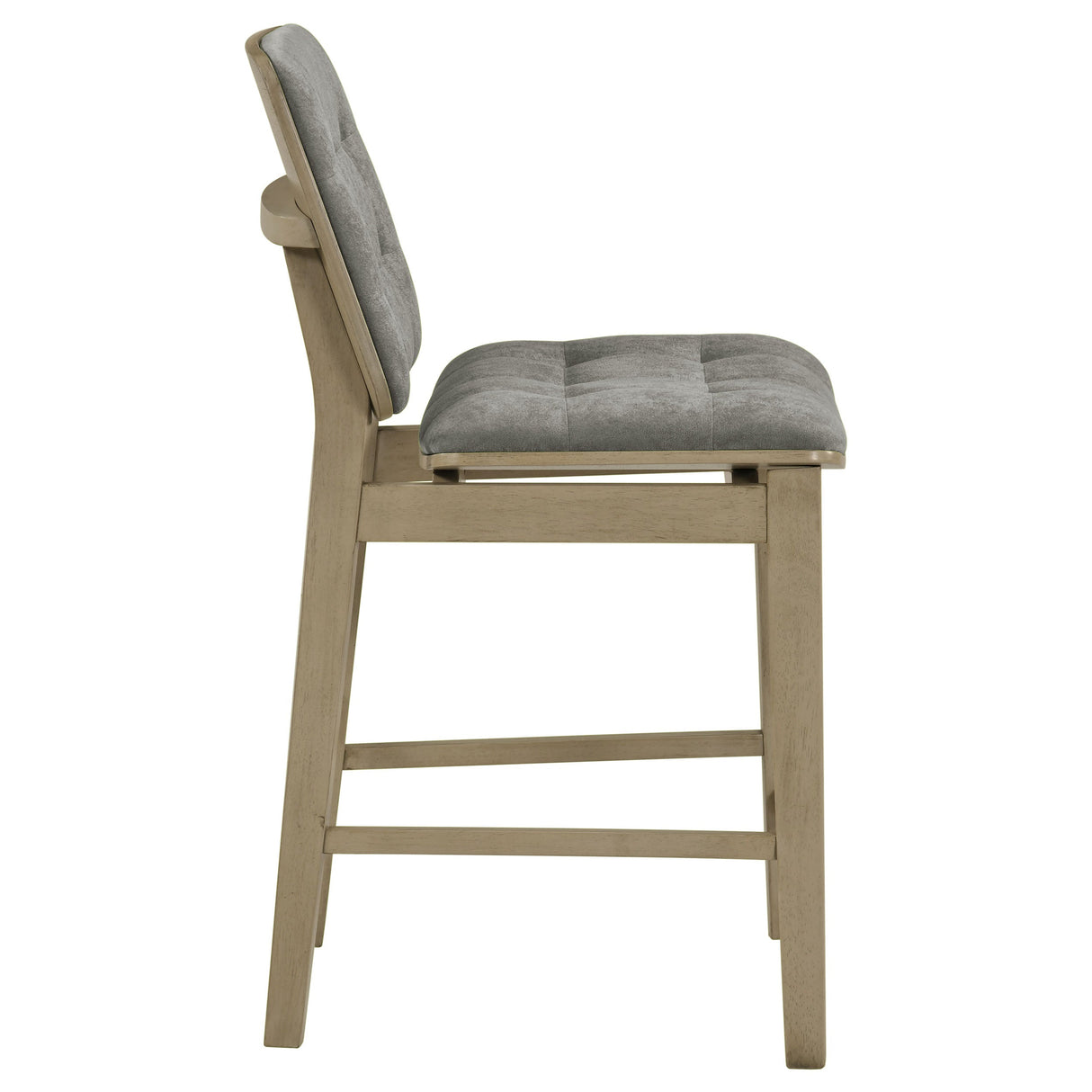 Redbridge Grey/Natural Oak Velvet Upholstered Counter Chair (Set of 2) by Coaster at Eve Furniture