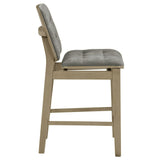 Redbridge Grey/Natural Oak Velvet Upholstered Counter Chair (Set of 2) by Coaster at Eve Furniture
