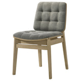 Redbridge Grey/Natural Oak Velvet Upholstered Side Chair (Set of 2) by Coaster at Eve Furniture
