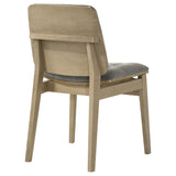Redbridge Grey/Natural Oak Velvet Upholstered Side Chair (Set of 2) by Coaster at Eve Furniture