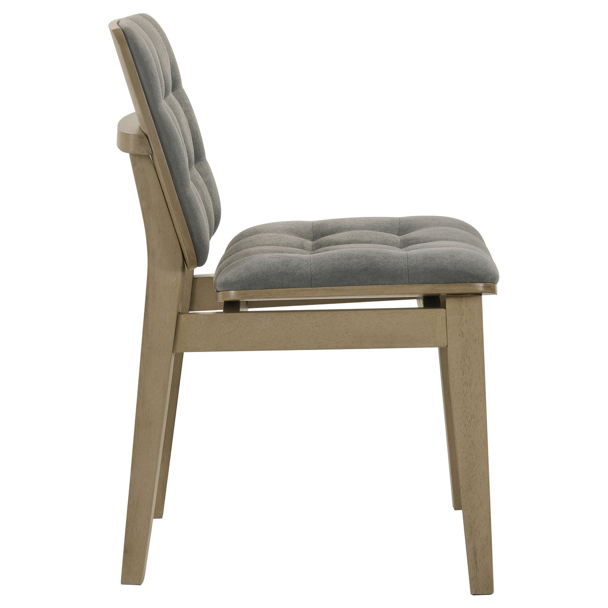 Redbridge Grey/Natural Oak Velvet Upholstered Side Chair (Set of 2) by Coaster at Eve Furniture