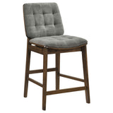 Redbridge Grey/Walnut Velvet Upholstered Counter Chair (Set of 2) by Coaster at Eve Furniture