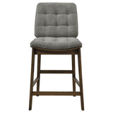 Redbridge Grey/Walnut Velvet Upholstered Counter Chair (Set of 2) by Coaster at Eve Furniture