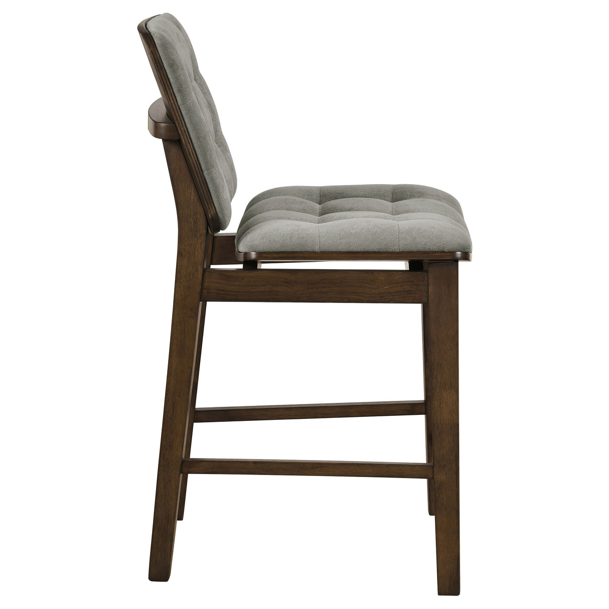 Redbridge Grey/Walnut Velvet Upholstered Counter Chair (Set of 2) by Coaster at Eve Furniture