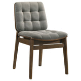 Redbridge Grey/Walnut Velvet Upholstered Side Chair (Set of 2) by Coaster at Eve Furniture