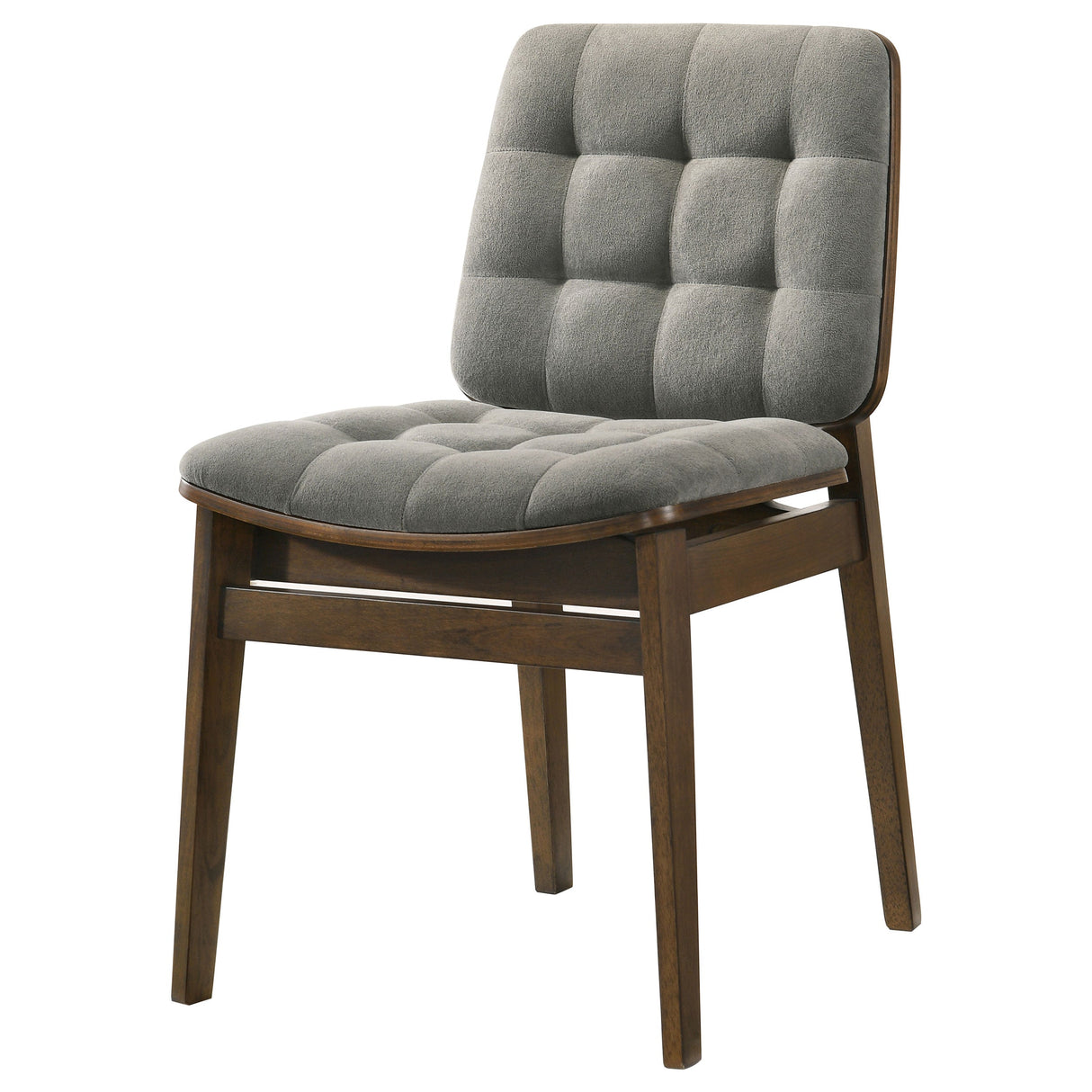 Redbridge Grey/Walnut Velvet Upholstered Side Chair (Set of 2) by Coaster at Eve Furniture