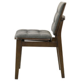 Redbridge Grey/Walnut Velvet Upholstered Side Chair (Set of 2) by Coaster at Eve Furniture